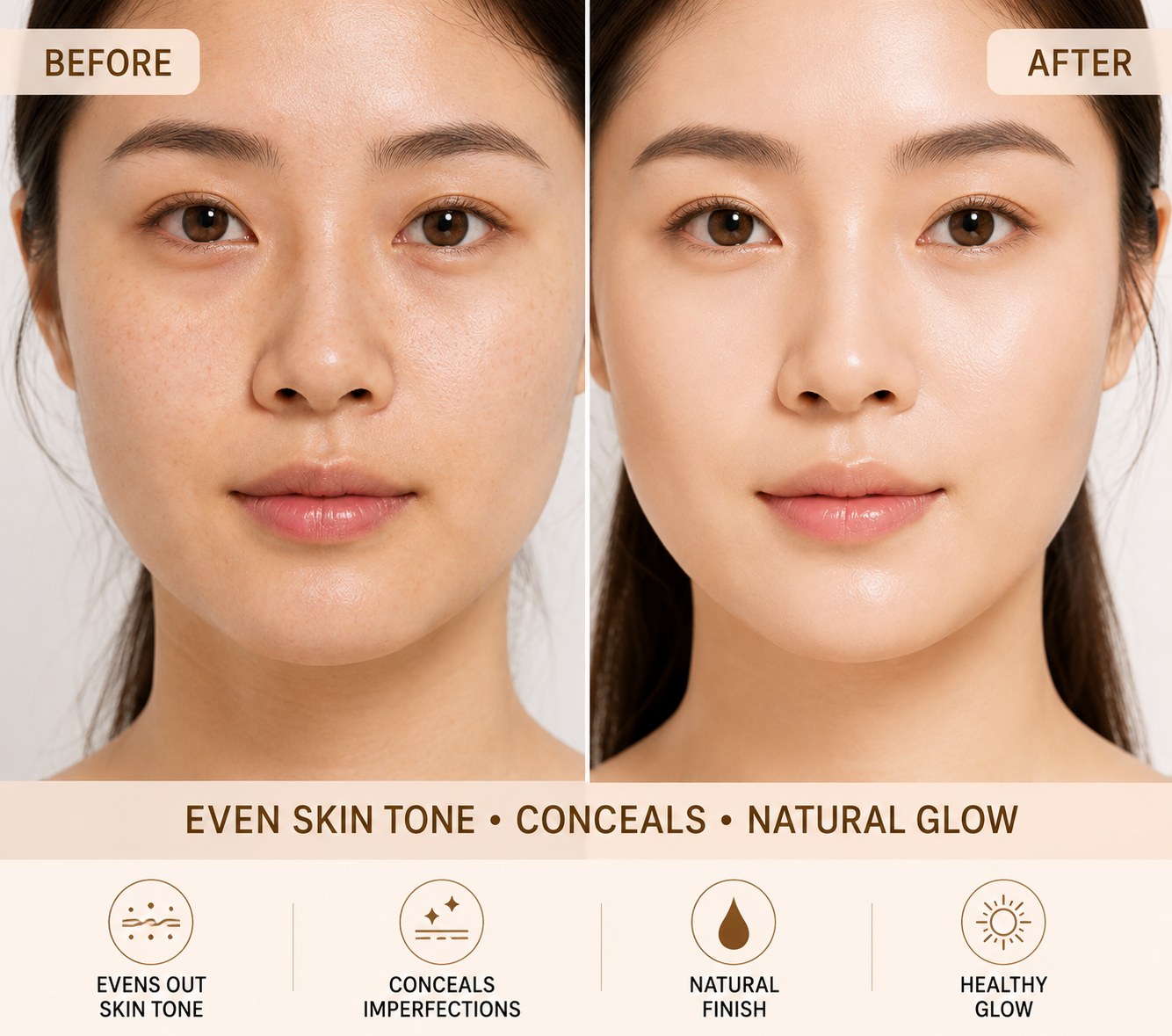 Waterproof Foundation Stick With Brush